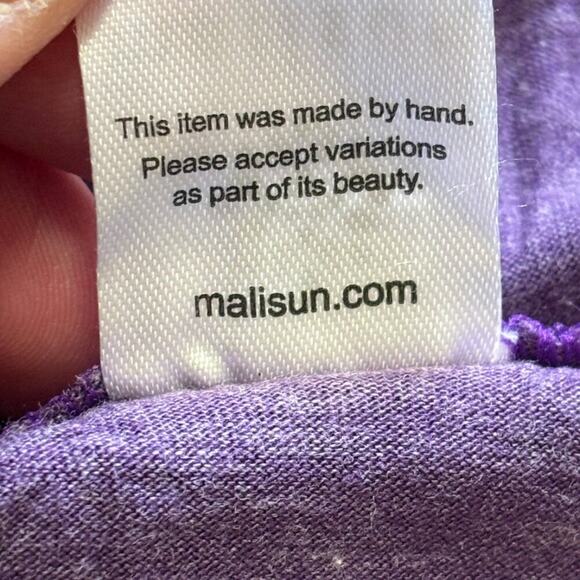 NEW MALISUN Slub Cotton Long Sleeve Hooded Tree Print Shirt SZ L - Picture 8 of 10